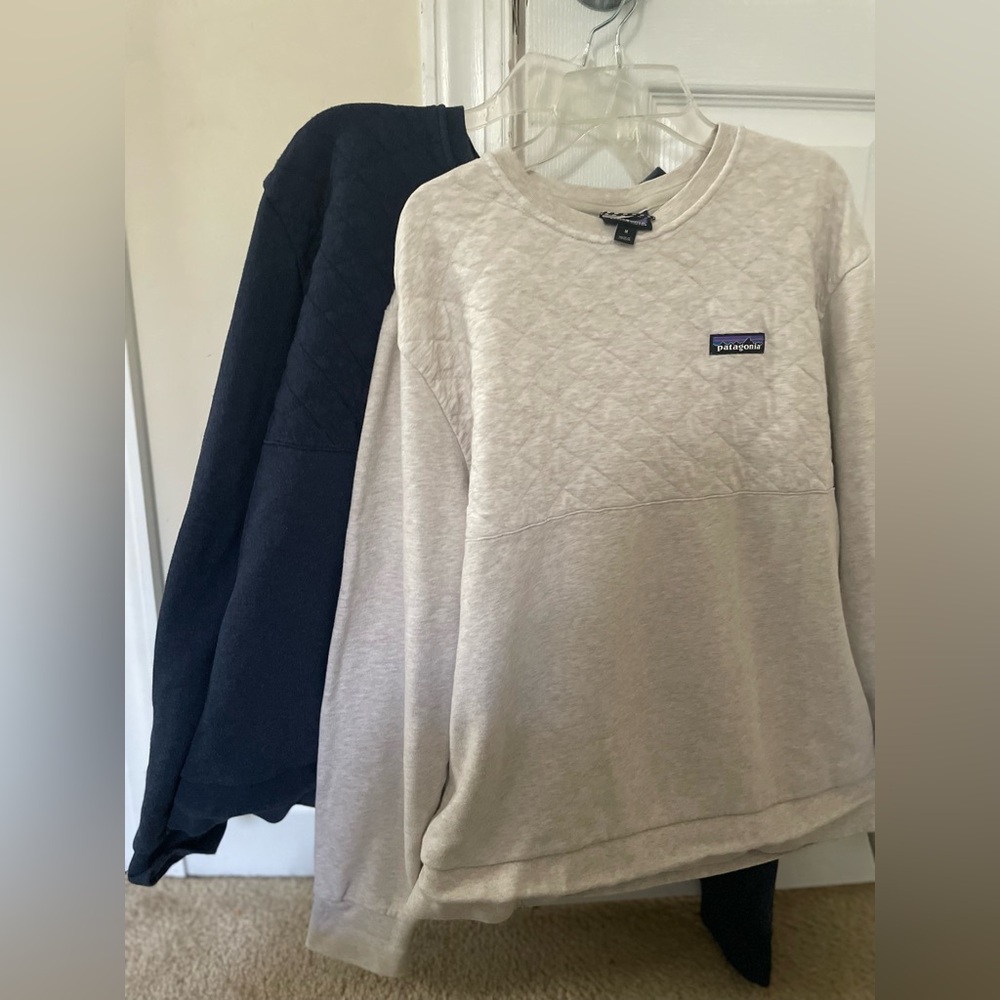 Patagonia Men’s Sweatshirts- Blue and Cream